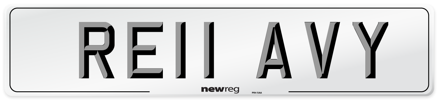 RE11 AVY Number Plate from New Reg